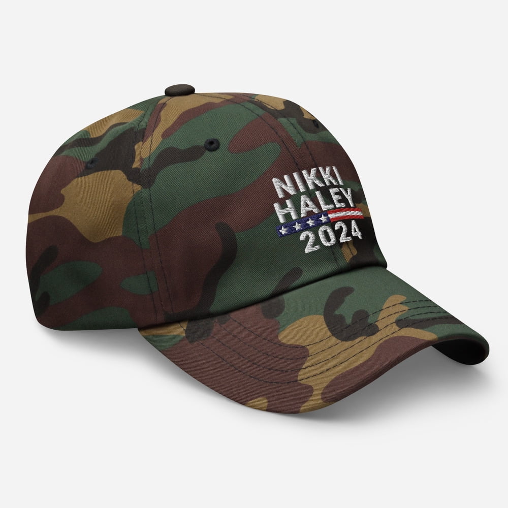 Nikki Haley 2024 Hat Nikki Haley Hat Nikki Haley Dad Hat Merch Haley 2024 Hat Haley 2024 Hats Haley Supporter Haley for Pres Vote Haley (Green Camo)