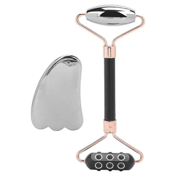 Face Massage Roller Terahertz Germanium Stones Facial Massager Gua Sha Set Jade Stone Roller