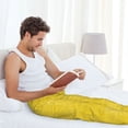 thumbnail image 6 of Picia Yellow Glitter Mens Soft Woven Cotton Elastic Waistband Sleep Pajama Pant Lounge Sleep Pant With Pockets And Drawstring-Medium, 6 of 9