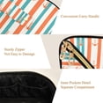 thumbnail image 5 of FORMRS Makeup Bag Travel Cosmetic Organizer for Women Fold Flat Zipper Pouch with Handle, Simple Nautical Pattern, 5 of 8
