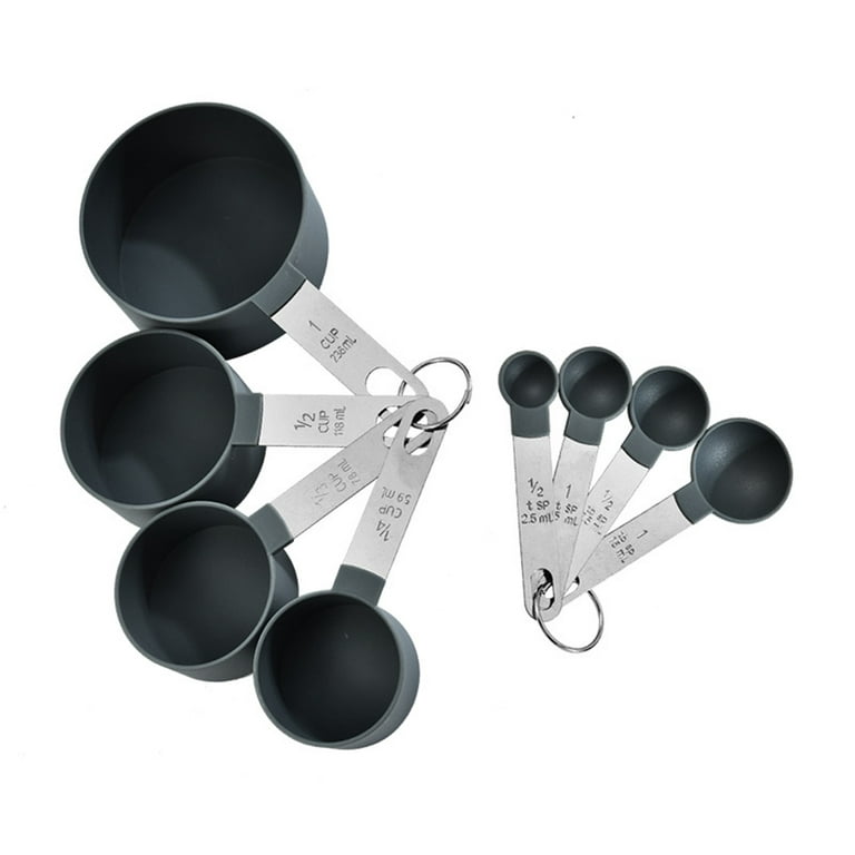 OXO Good Grips 7 Piece Black Measuring Spoons Set With Scraper - Dishwasher  Safe 