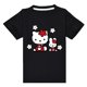 thumbnail image 3 of Traje de Hello Kitty para niños, Top con estampado de dibujos animados bonitos para niñas + Pantalones cortos, conjunto de dos piezas, camiseta de manga corta para niños + Pantalones deportivos para n, 3 of 5