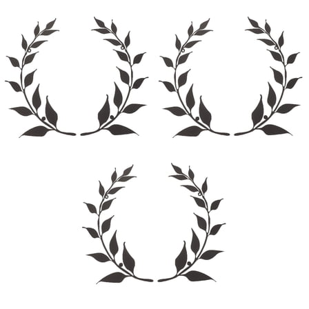 Masteelf 6-Piece Iron Art Wall Decor Set with Branch and Leaf Pendants, Rustic Metal Wall Art Decorations