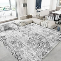 Artnice 8x10 Rugs for Living Room, Modern Abstract Area Rugs, Non Slip Washable Rugs Indoor Distressed Carpet Mats for Home Decor, Gray