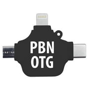 3-in-1 USB Adapter - Standard Female to USB-C Male, Micro USB, and iPhone/iPad Male OTG Adapter Connectors for Phones, Tablets, and Computers