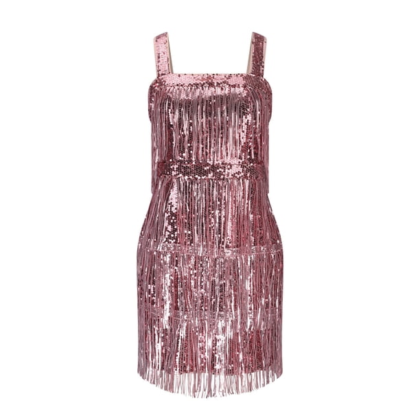sleeveless women's light pink latin dress tassle Dance Life NYC Crafted from lightweight textured cotton FD Company, Ballroom dance competition