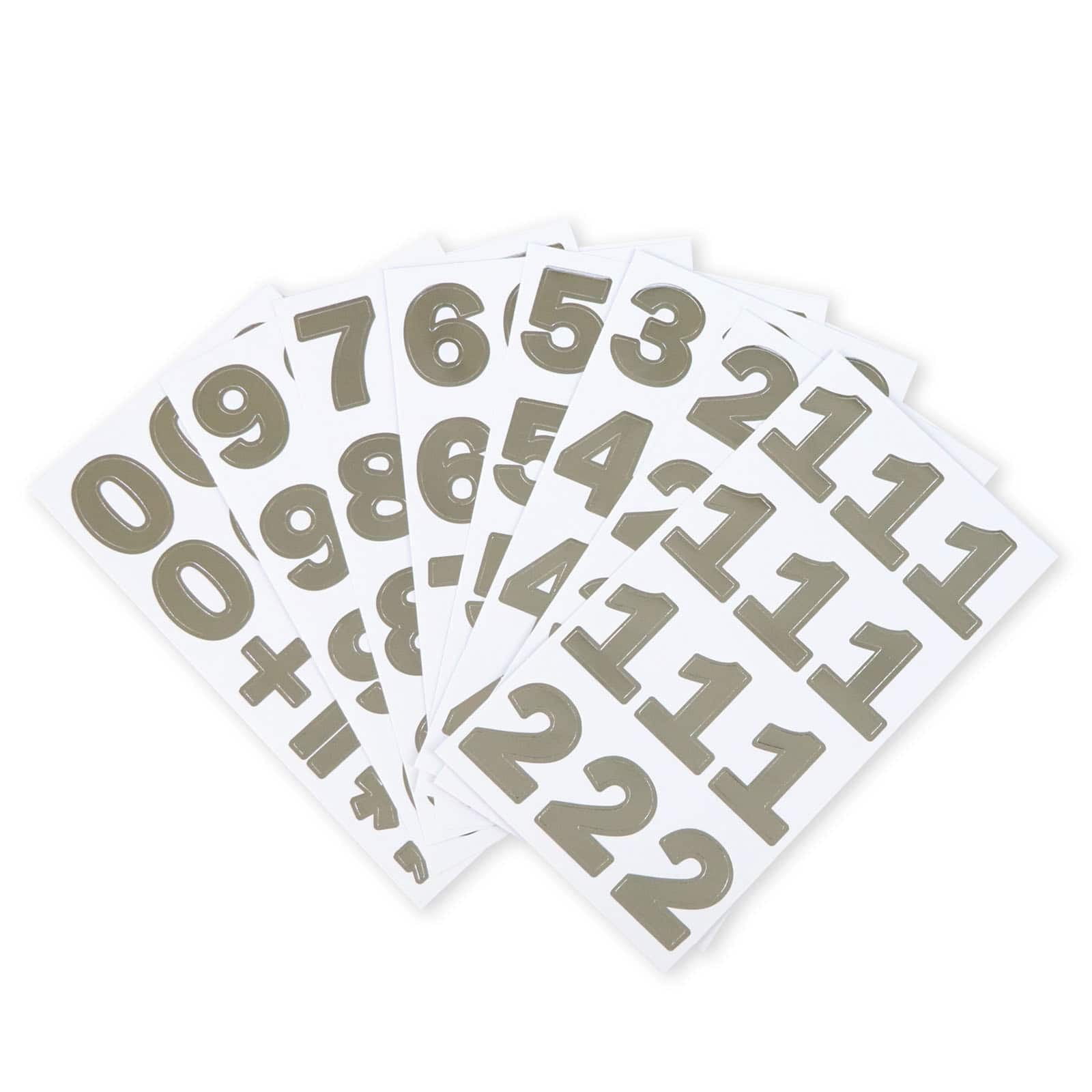 Recollections Silver Foil Number Stickers, 12 Pack