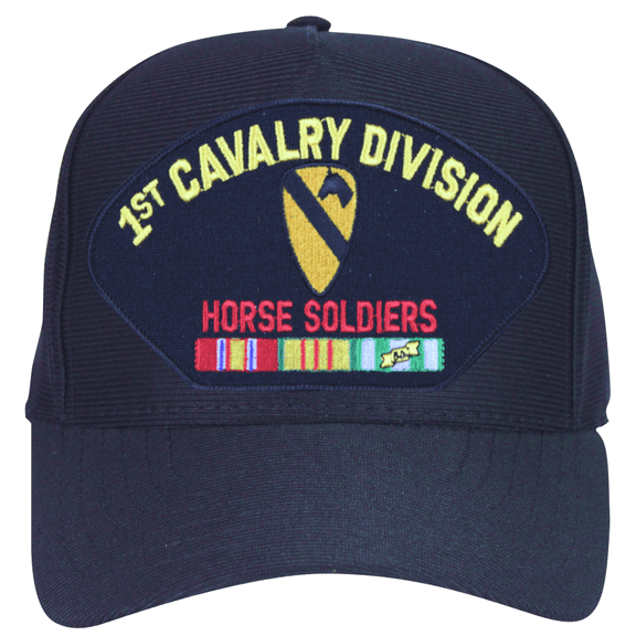 1st Cavalry Division 'Horse Soldiers' with Patch and Vietnam Ribbons Ball Cap