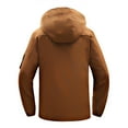 thumbnail image 7 of IYTR Men's Winter Jacket Warm Fleece Lined Windproof Outdoor Hiking Jacket with Hood Thicken Snow Coat Green Brown XL, 7 of 7
