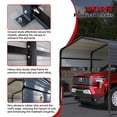 thumbnail image 4 of 10x15 Metal Carport Carports with Enhanced Base Heavy Duty Garage Outdoor Galvanized Car Shelter for Car, Boats and Truck, 4 of 9