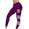 thumbnail image 6 of Jinhomg Womens Long Leggings High Waist Yoga Pants Canada Flag Print Patriotic Casual Leggings Slim Fit Stretch Athletic Leggings 90 off Clearance Sale Purple L, 6 of 6