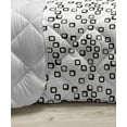 thumbnail image 3 of Abstract Down Alternative Comforter, Diagonal Dotted Squares and Polka Dots Simplistic Classic Illustration, Microfiber Quilt for All Season, 5 Sizes, Charcoal Grey Ivory, by Ambesonne, 3 of 3