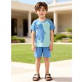 thumbnail image 2 of Emy Dola Toddler Baby Boy Summer Clothes Cute Graphic T Shirt Elastic Waist Pockets Shorts Set 2 Piece Short Sleeve Outfit, 2 of 7