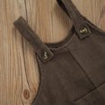 thumbnail image 3 of Diconna Baby Romper, Kids Solid Color V-Neck Sleeveless Jumpsuit with Pocket, 3 of 5