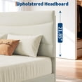 thumbnail image 5 of Bed Frame with Headboard,Upholstered Platform Bed with Wood Slats Support, No Box Spring Needed, Easy Assembly, Noise Free, Beige Velvet, 5 of 10