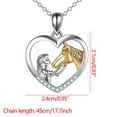 thumbnail image 2 of YOHAVEN Horse Heart Necklace,925 Jewelry Pendant for Women Wife Mom Girlfriend Gift for Christmas Valentine’s Day Birthday Anniversary Holiday, 2 of 2