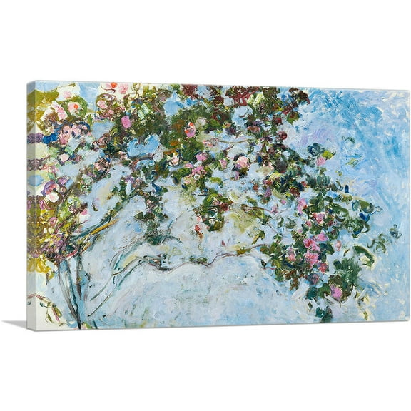 ARTCANVAS Roses 1925 Canvas Art Print by Claude Monet - Size: 26" x 18" (0.75" Deep)