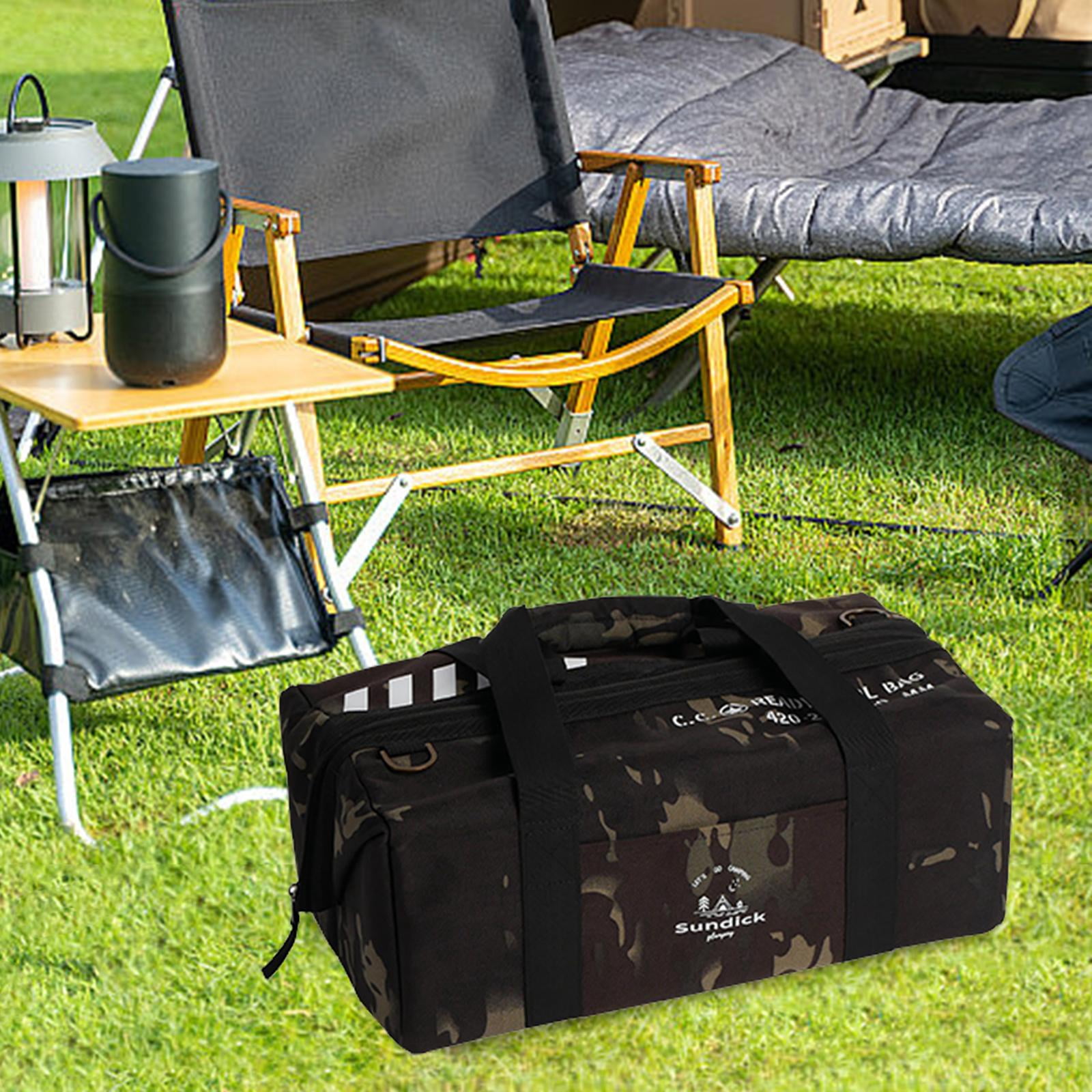 Colaxi Camping Storage Bag Tool Bag for Professionals Container Case Tools Storage Bag Handbag for Trunk Outdoor Picnic Garage Travel Black