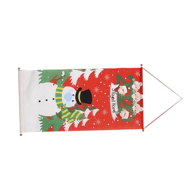 1 unidad de bandera colgante de Navidad Feliz Navidad Santa Claus muñeco de nieve decoraciones para el hogar decoración colgante de Navidad Kits de decoración para fiestas Muñeco de nieve Inteprter HA001468-03