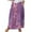 Purple, variant on Wancir Women's Casual Cotton Skirt Elastic Waist Scrub Peasant A-Line Midi Skirts with Pockets