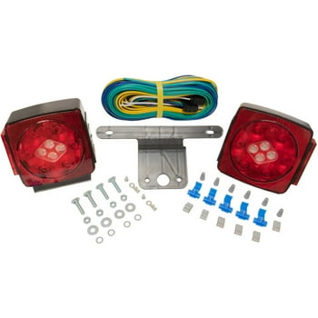 Blazer International LED Submersible Trailer Light Kit with Reverse Light, Red
