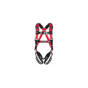 MSA Standard Size TechnaCurv Vest Style Full Body Harness With Qwik-Fit Chest Strap, Tongue Buckle Legs, Shoulder Pads And Back D Ring