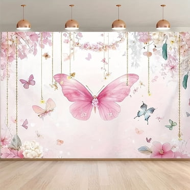 Butterfly Wings VBS Backdrop Decorations Pink Morpho Butterfly Birthday...