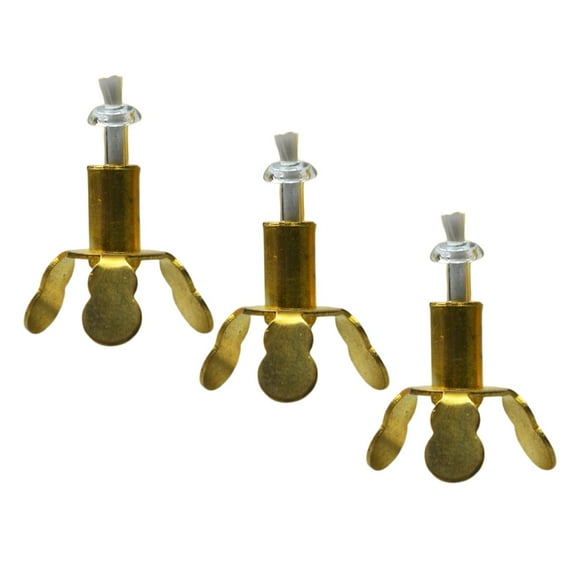 Soporte De Mecha Para Lámpara De Aceite, 3 Uds., Tubo De Vidrio Con Soporte Dorado Para Accesorios De Luz Larga