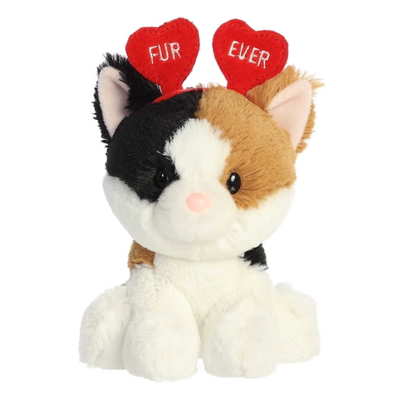 Aurora - Small Multicolor Love On The Mind - 6" Furever Calico Cat - Heartwarming Stuffed Animal
