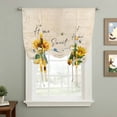 thumbnail image 2 of Yellow Sunflowers Balloon Curtains for Windows, Bedroom Curtains 54 Inch Length, Daisy Bees Elegant Farmhouse Floral Tie Up Curtains Panels Thermal Insulated Bathroom Curtains Window 42"x54", 2 of 8