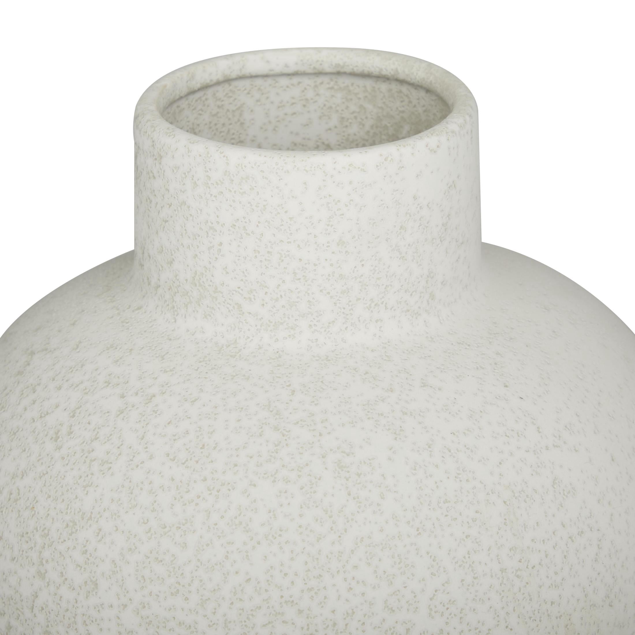 CosmoLiving by Cosmopolitan 12" Handmade White Ceramic Vase