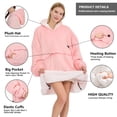 thumbnail image 5 of Heated Wearable Blanket, Oversized Wearable Heated Blanket for Adult, Sherpa Fleece Blanket Hoodie, 5 of 7