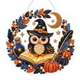 thumbnail image 2 of Halloween DIY Acrylic Pendant Diamond Painting Kit, 3D Owl Witch Hat Moon Pumpkin Book Gem Art Craft for Adults, Seasonal Fall Home Wall Decor Gift, 2 of 8
