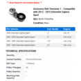 thumbnail image 2 of Accessory Belt Tensioner 1 - Compatible with 2012 - 2015 Chevy Captiva Sport 2013 2014, 2 of 2