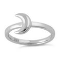thumbnail image 3 of 925 Sterling Silver Oxidized Platinum Plated Half Moon Women Valentines Day Gifts Ring, 3 of 4