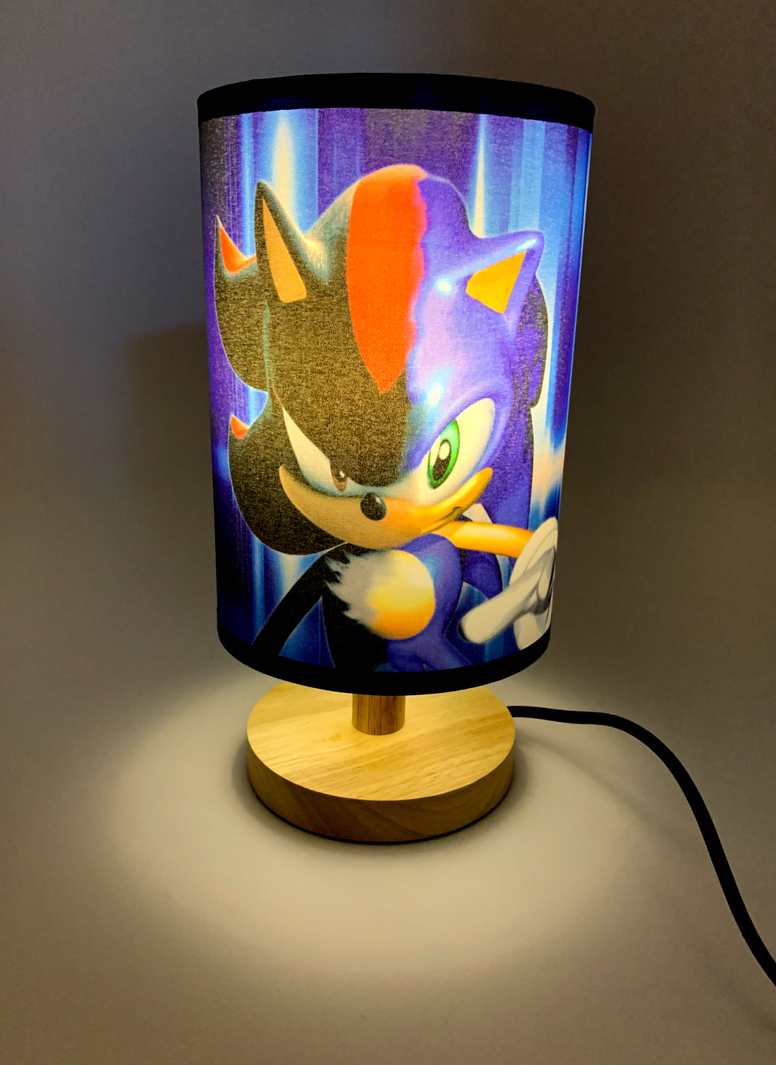 Super Sonic Table Lamp Night Light Wood Base Room Decoration or Great Gift Ideas