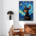 thumbnail image 3 of Manchester Terrier Dog Art Canvas, Starry Night Van Gogh Oil Painting Art Print Poster Wall Decor Inspired Pomeranian Dog Pet Family Friend Peace, 3 of 4