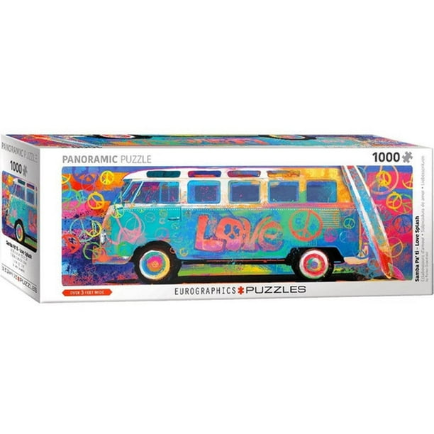 Rompecabezas Volkswagen Combi Love 1000 Piezas Eurographics 99x33 cm Cartón Panorámico