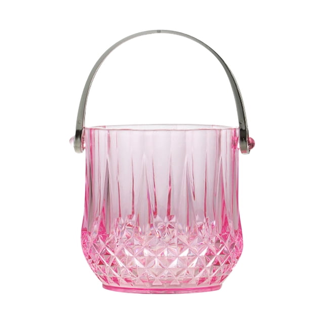 ¡Venta caliente! Cubo de hielo, pequeño contenedor de bolas de hielo de acrílico transparente, enfriador de vino, cerveza, champán, con asa para congelador, cóctel, bar, fiesta, 4,7 x 4,9 pulgadas