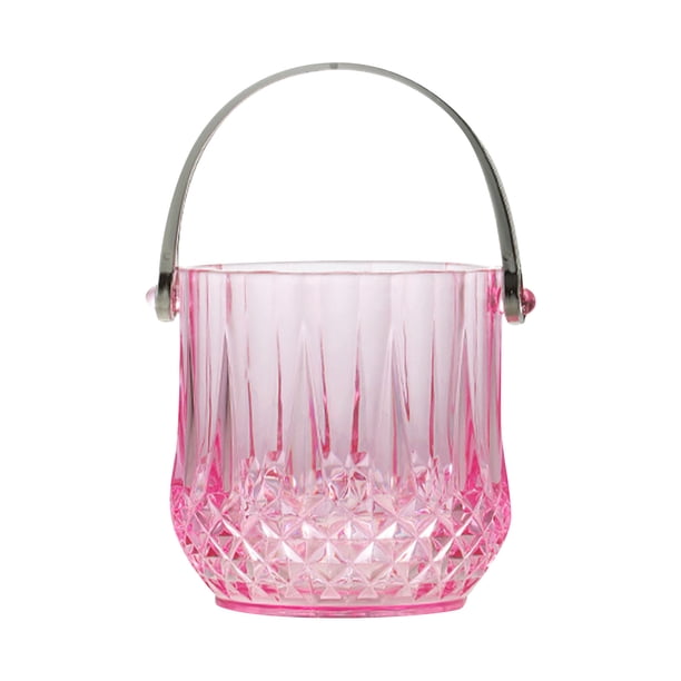 Precio sorpresa!Cubo De Hielo, Pequeño Contenedor De Bolas De Hielo De Acrílico Transparente, Enfriador De Vino, Cerveza, Champán, Con Mango Para Congelador, Cóctel, Bar, Fiesta, 4,7 X 4,9 Pulgadas