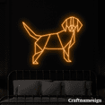 thumbnail image 3 of Craftnamesign Dog Geometric LED Light Neon Sign for Bedroom Kid Room Living Room Wall Art, 3 of 5