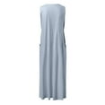 thumbnail image 5 of Jamsmile Womens Dress Summer Solid Color Sleeveless Elegant Loose Fit Casual Maxi Dresses With Pockets Daily Tshirts HolidaySundress, 5 of 5