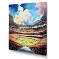 thumbnail image 2 of Designart "modern Baseball Stadium II" Cityscapes Wall Art Living Room, 2 of 5