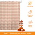 thumbnail image 3 of Peach Pink Plaid Shower Curtains for Bathroom, Gingham Checked Minimalist Modern Waterproof Fabric Shower Curtain, Decorative Bathroom Curtain for Bathtub, 72"x84", No Hooks Included, 3 of 9