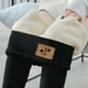 thumbnail image 1 of ICHUANYI Clearance Ladies And Winter Fashion Casual Leather Label Elastic High Waist Warm Pants(Black, XL) ICHUANYI WER2023081504254, 1 of 5