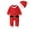 Red-A, variant on Penkiiy Infant Baby Boys Girls Long Sleeve Christmas Santa Romper Jumpsuit Hat Outfits kids Baby Easter Romper 3-6 Months Red on Sale