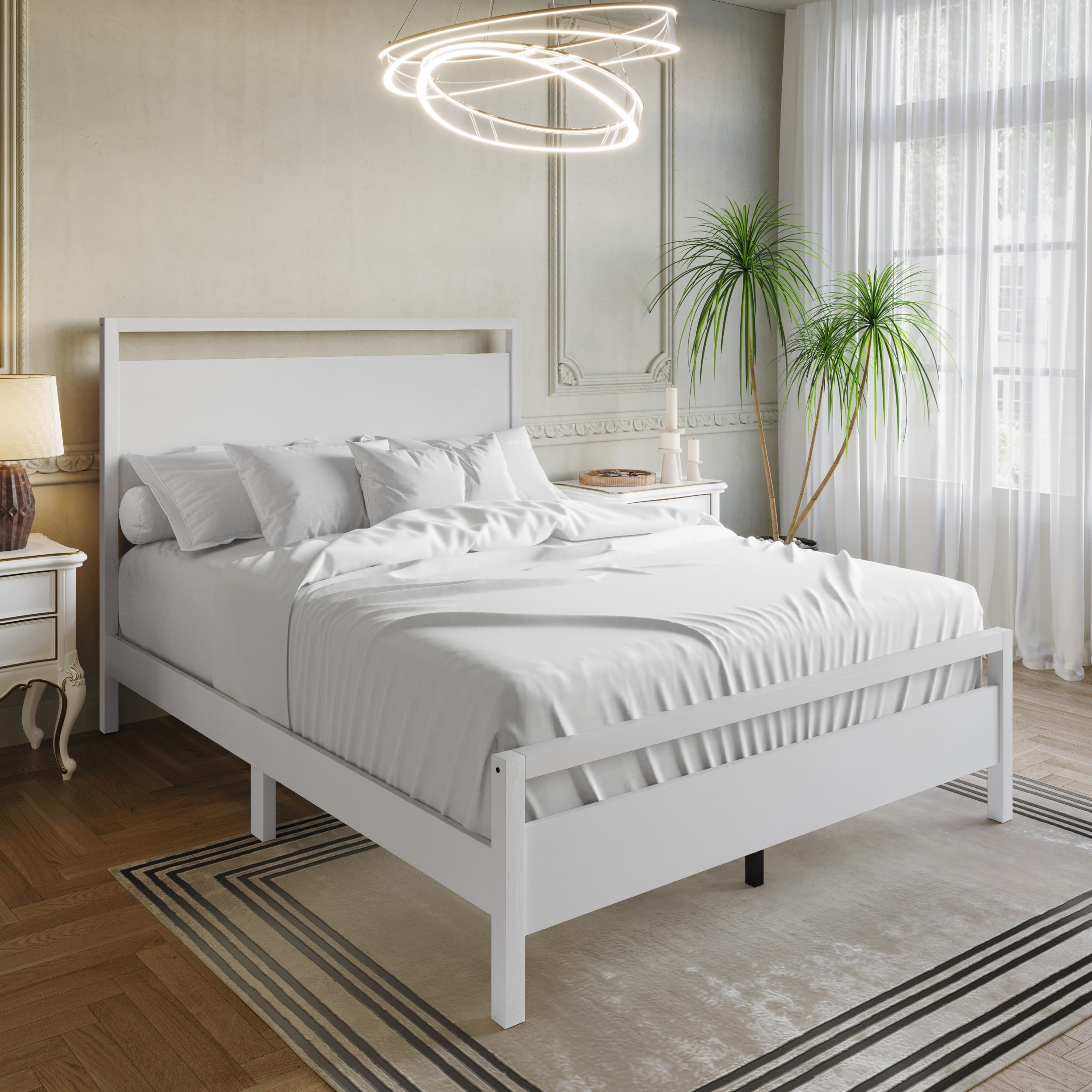 Ontario Panel Bed for Adult, Clean and Chic Modern Bed Frame, Perfect for Cozy Setups, Neutral Homes & Simple Interior Styles, Box Spring Required