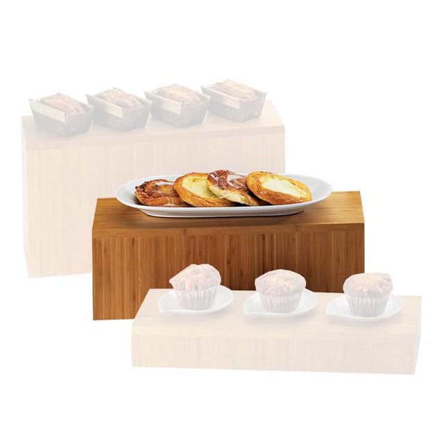 Cal Mil 166-7-60 Bamboo Display Step Riser, Rectangle - 20 x 7 x 7 in.