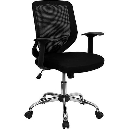 mesh office chair with t-arms, black - walmart mesh office chair with t-arms, black - walmart