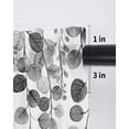 thumbnail image 6 of Gray Eucalyptus Leaves Curtains 54 Inch Length, Sheer Curtains for Bedroom Living Room Window Watercolor Floral Leaf Plants Rod Pocket Voile Drapes Kitchen Curtains Small Half Window 52"x54" 2 Panels, 6 of 6